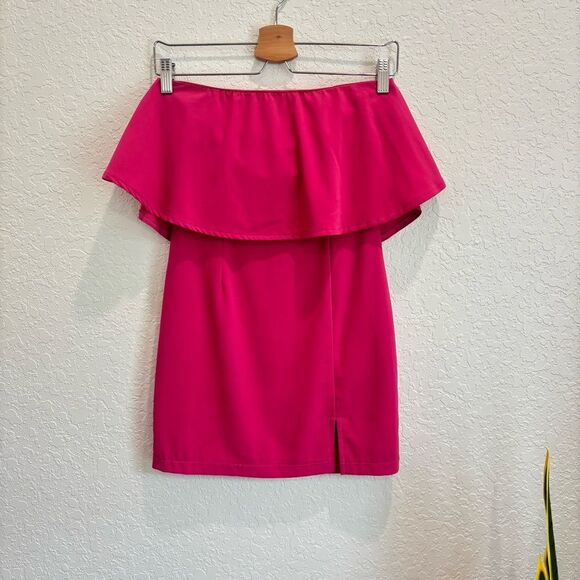 Superdown Catalina Pink Ruffle Tube Strapless Dress Size XS - Picture 3 of 6